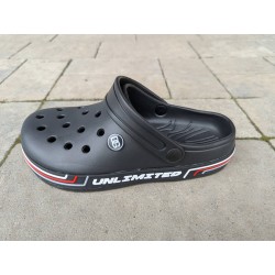 Крокси підліткові-DAGO-602 Чорні.Ростовка 8 пар.Розміри 36-41+38+39